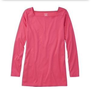 L.L. Bean Long-Sleeve Squareneck Tunic